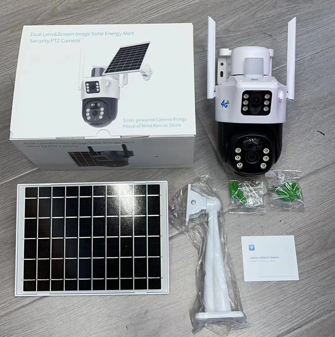v380pro dual lens solar camera
