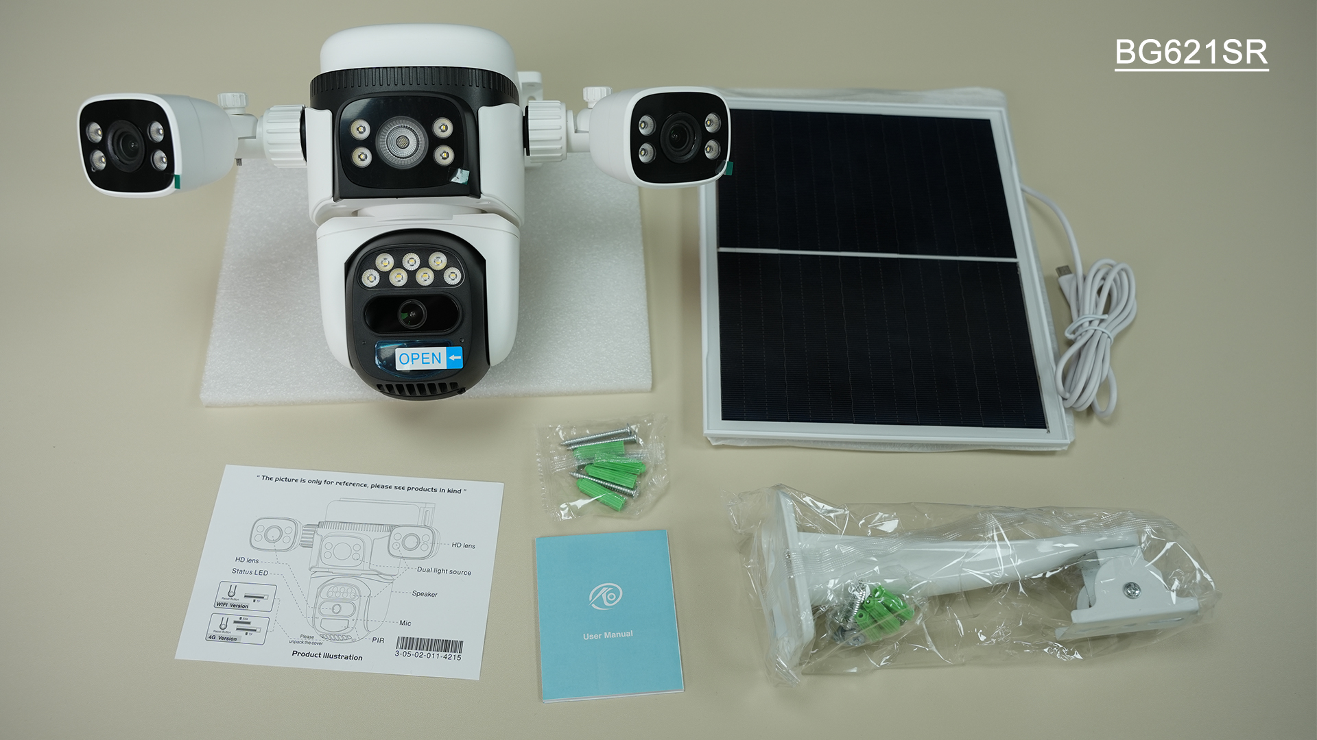 power solar camera 3lens ( OKAM PRO )