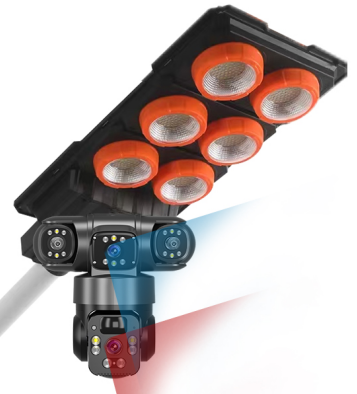 LD-D9 (350W) Solar LED stree lamp with solar camera 3.5inch Solar low-power 2 lens Camera (linkage)