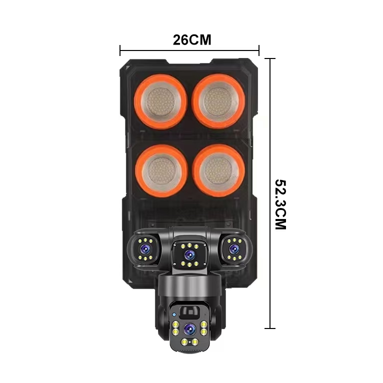 LD-Y9 (250W) Solar LED stree lamp with solar camera 3.5inch Solar low-power dual lens Camera (linkage)