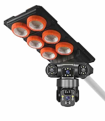 LD-D9 (350W) Solar LED stree lamp with solar camera 3.5inch Solar low-power 3 lens Camera (linkage)