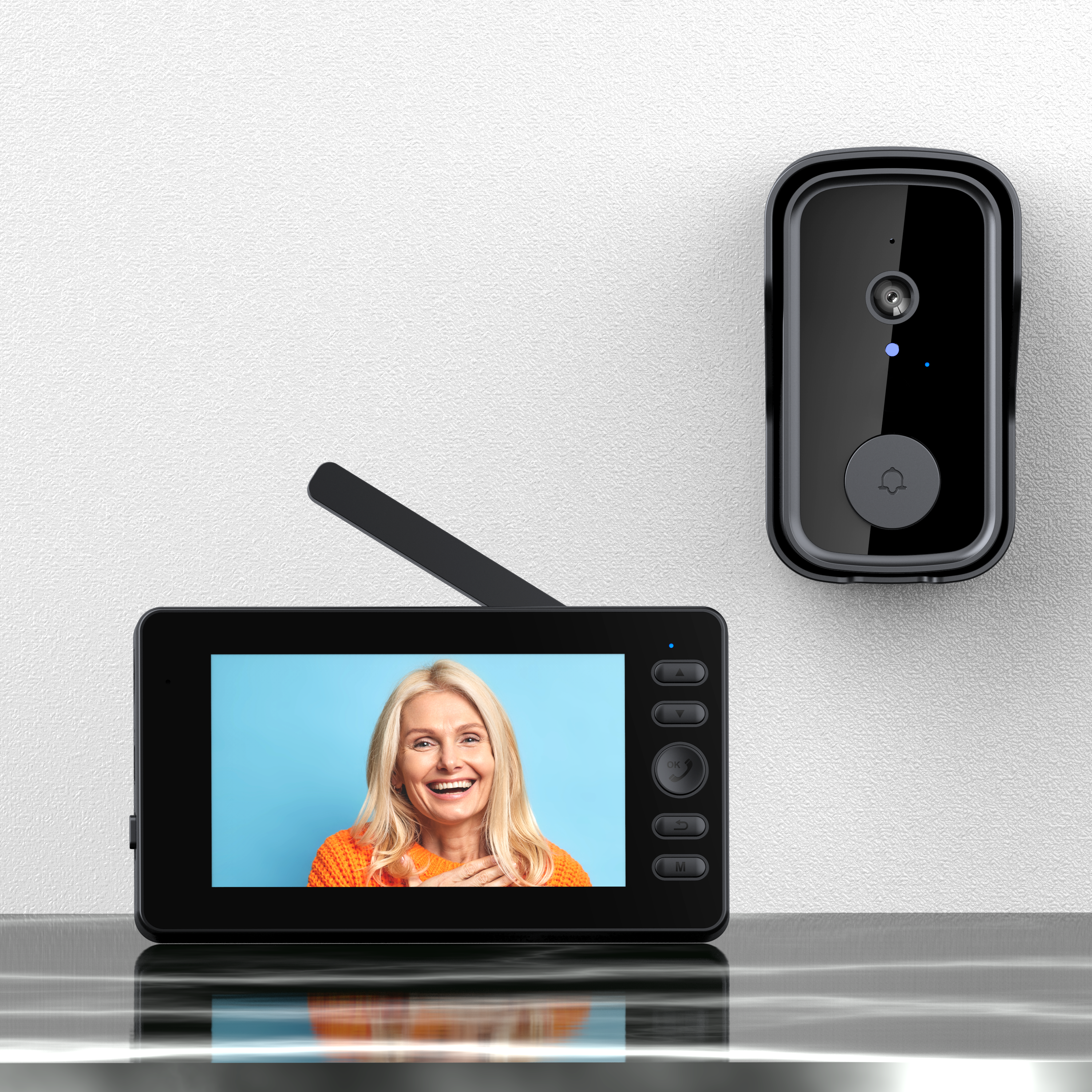 M10S Long-Standby 4.3-Inch Wireless Video Doorbell Set